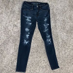 American Eagle super stretch ripped skinny jeans